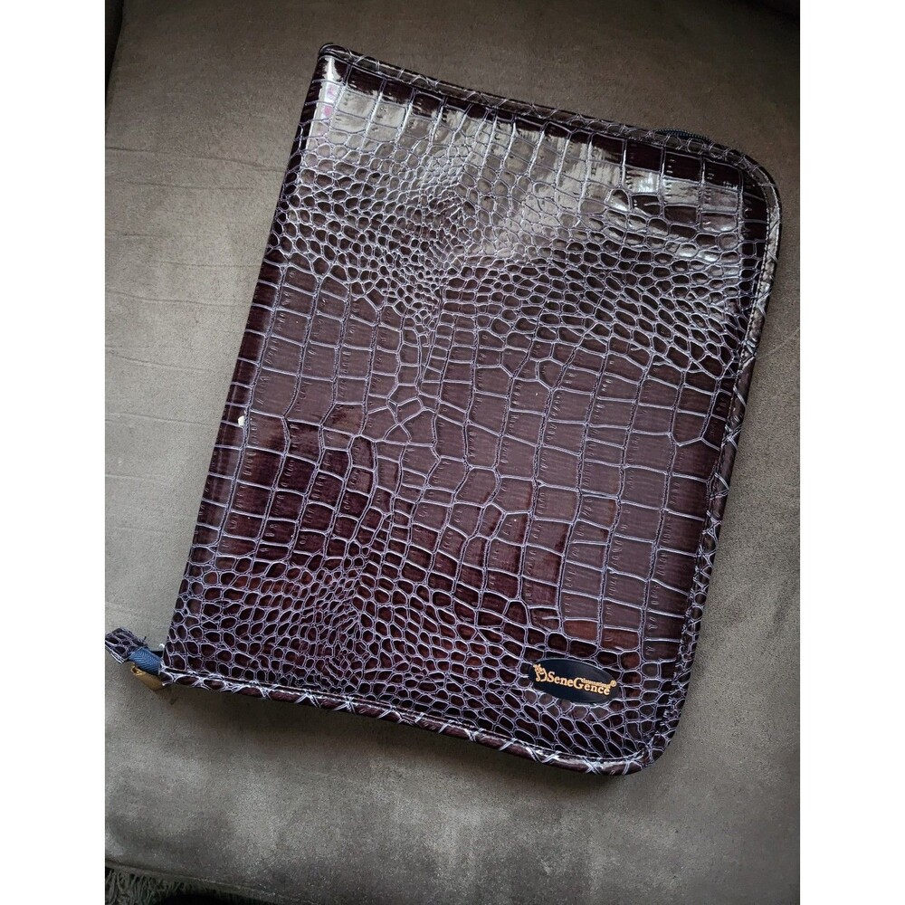 SeneGence purple faux leather binder